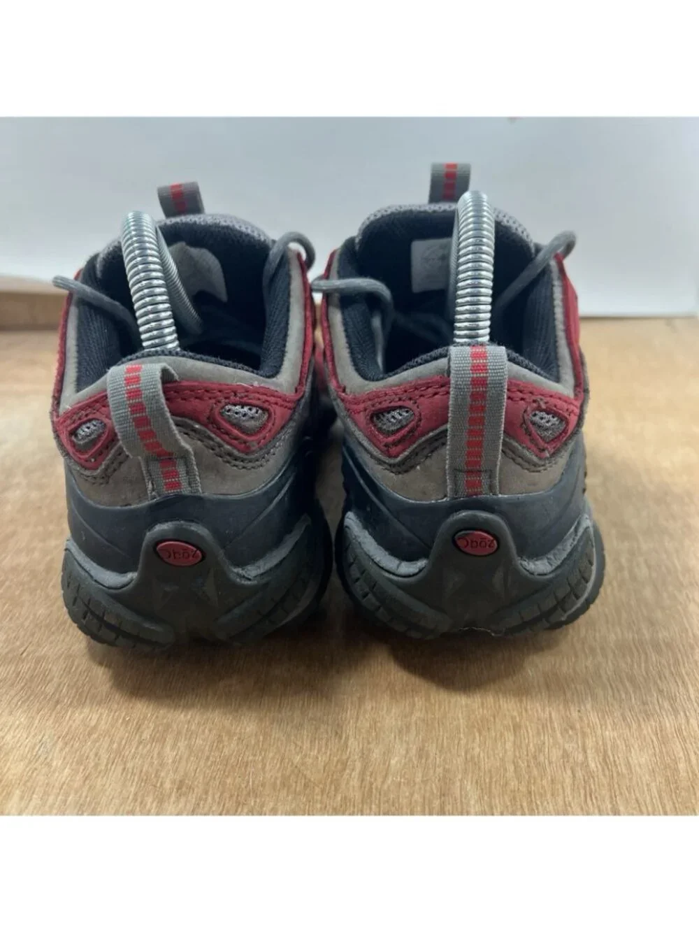 Oboz Bridger Mid B-Dry Waterproof Hiking Boots Women Size 7 Red Grey